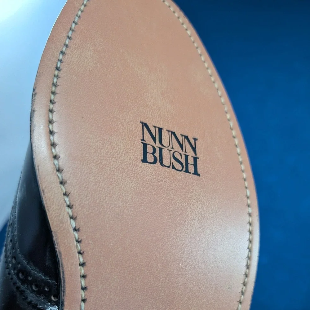 Nunn Bush Wingtip Brogue Oxford Dress Shoes Leather Burgundy Mens‎ Size 10 D